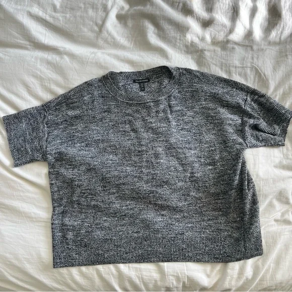 Eileen Fisher Organic Cotton Sweater Short Sleeve Slub Top - Picture 6 of 8